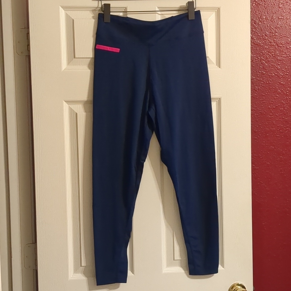 CABANA LIFE Navy Wicking Performance Leggins NWT Size L
